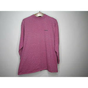 Vintage 90's Picante Pink Long Sleeve Shirt Size Large Embroidered Logo